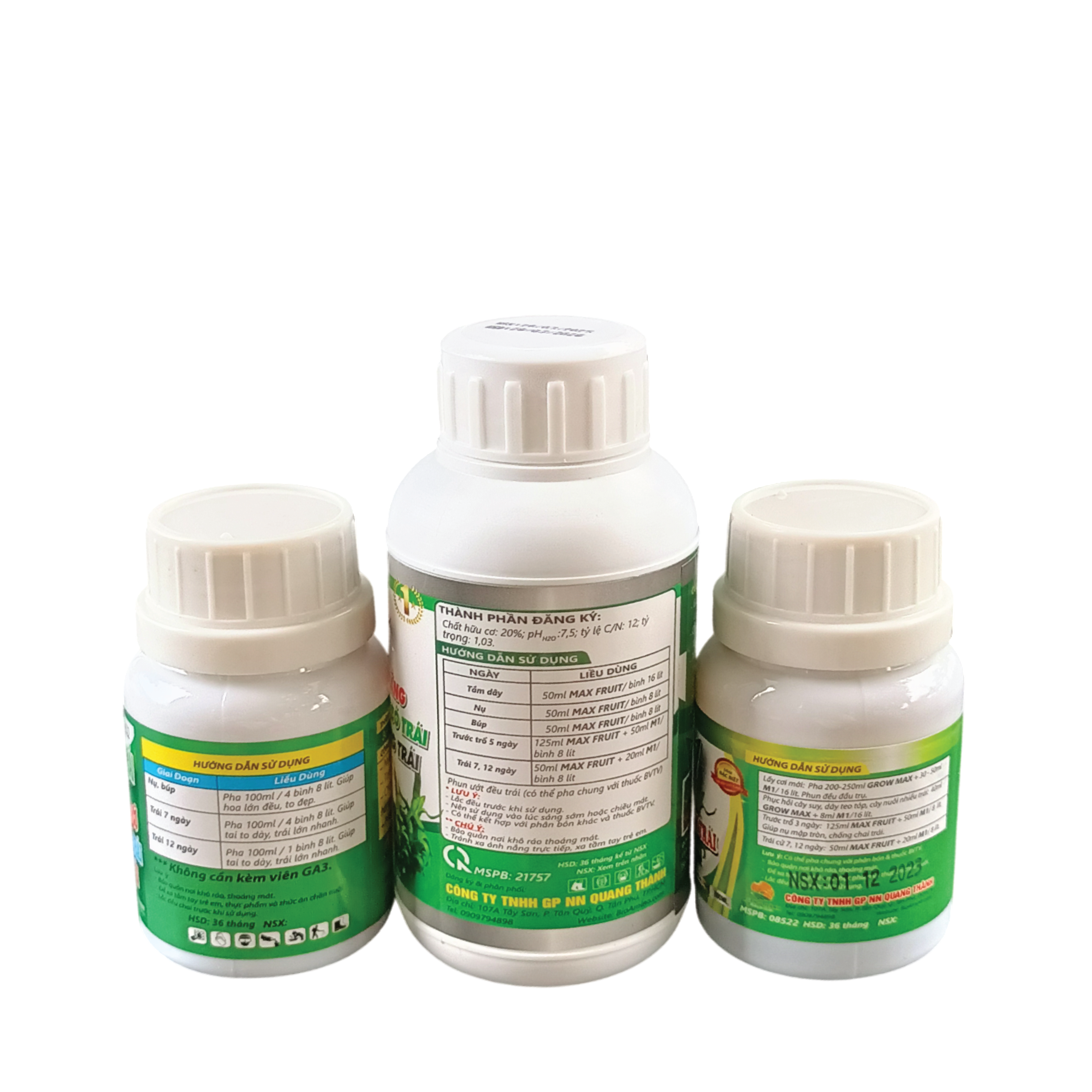 BỘ 3 NUÔI TRÁI NON - (MAX FRUIT + M1 + PHÌ TRÁI MẬP TRÁI) - Ảnh 3